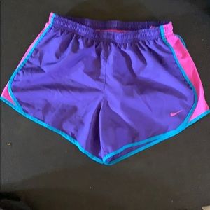 Pink and purple Nike shorts